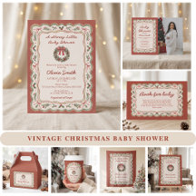 Vintage Christmas Baby Shower