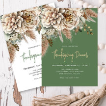 Elegant Boho Fall Floral Thanksgiving