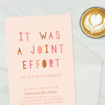 Joint Effort Couple's Baby Shower