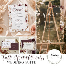 Fall Wildflowers Wedding & Bridal Shower Suite