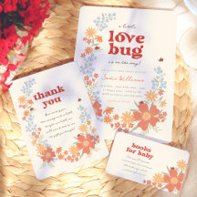 A Little Love Bug Girl Retro Baby Shower