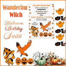 Little Witch Orange Halloween Birthday Bash