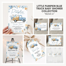 Little Blue Pumpkin Truck Baby Shower Collection
