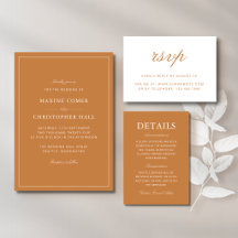 Elegant Formal Burnt Orange Wedding Collection