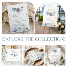 Baby in Bloom Blue Wildflower Botanical