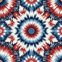 Red, White and Blue Tie-Dye