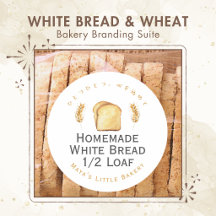 White Bread & Wheat Home Bakery Branding Suite