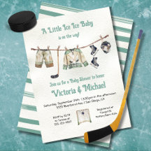 Little Hockey Player Baby Shower Clothesline 