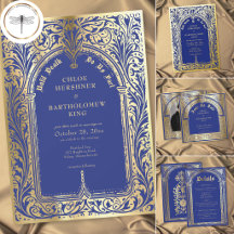 Gothic Blue Gold Medieval Until Death Wedding
