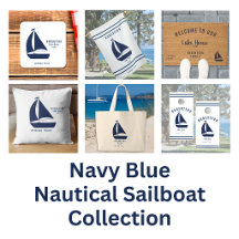 Navy Blue Nautical Sailboat Collection