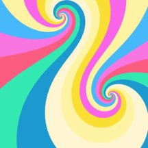 Groovy Retro Swirls Nail Art