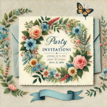 Stylish Boutique Birthday Invitations for Adults 