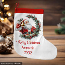 Classic Santa Claus Christmas Stocking #09Q