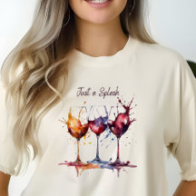 Just a Splash of Wine Watercolor Name