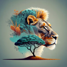 African Safari Lion Head Collection