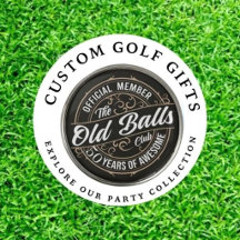 Custom Golf Gifts:  50th Humor and Party Spirit