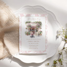 Pink Toile Baby Is Brewing Cafe Collection