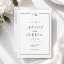  Modern  Elegant Monogram Wedding Collection 