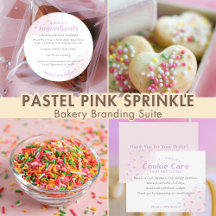 Pastel Pink Sprinkle Bakery Branding Suite