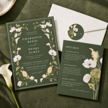 Modern Calla Lily & Orchid Botanical Wedding