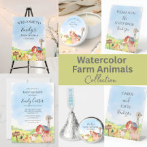 Farm Animals Baby Shower Collection