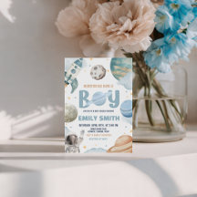 Houston We Have a Boy Space Baby Shower Collection