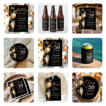 Black and Gold Adult Birthday Party