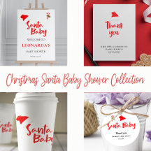 Santa Baby Christmas Winter Baby Shower