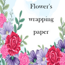 Assorted floral wrapping paper collection