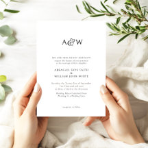 Ampersand Monogram Wedding Invitation Suite