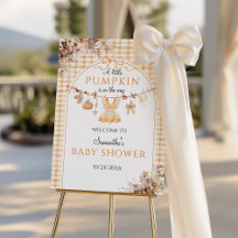 A Little Pumpkin fall floral bow Baby Shower