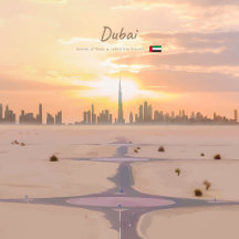 Dubai, UAE - Burj Khalifa Desert Skyline
