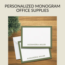 Personalized Monogram Office Supplies