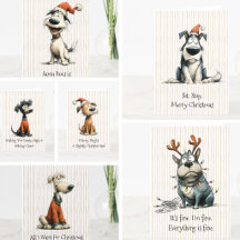 Whimsical Dogs Christmas Cards