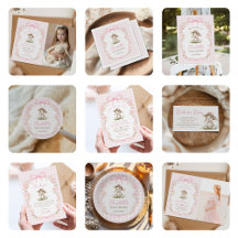 Bunny Pink Bow Baby Shower