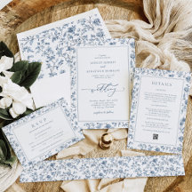 Elegant Blue Chinoiserie Wedding