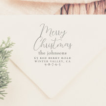 Christmas - Holiday Return Address Stamps