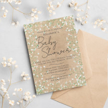 Gypsophila Baby Shower - Rustic, Floral, Cute