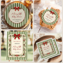 Watercolor Christmas Baby Shower