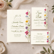Elegant Pressed Wildflower Wedding