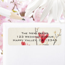 Magnolia Tree with Flowers Wedding Set