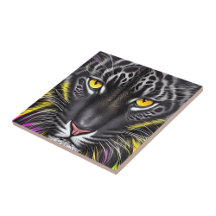 Leopard -Themed Ceramic Tile Set