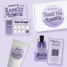 Purple and Black Gothic Nail Salon Business Suite
