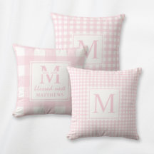 ♥ Gingham Pink Cottage Decor