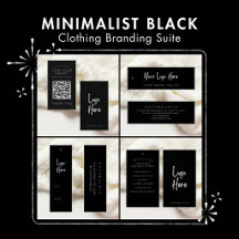 Minimalist Black Clothing Branding Suite