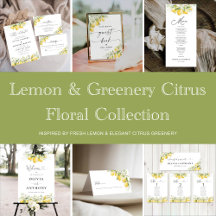 Lemon and Greenery Citrus Floral Collection
