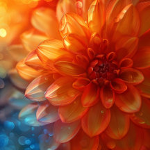 Vibrant Red Dahlia Flower