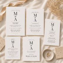 Monogram Minimal Luxury Wedding Suite