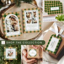 Classic Christmas Heritage Green and Beige Plaid