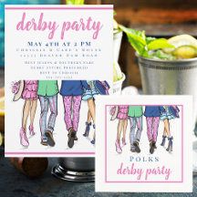 Modern Derby Couple Party Invitations & Supplies